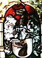 Painting on a church window, 1916