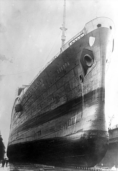 SS Europa in dock