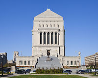 The Indiana War Memorial Building in Indianapolis