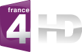 Logo of France 4 HD from 2011 to 2018