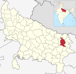 Location of Gorakhpur district in Uttar Pradesh