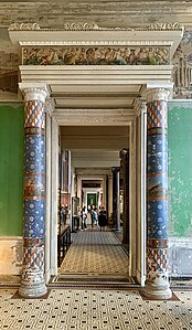Neoclassical Tuscan columns in the Neues Museum, Berlin, by Friedrich August Stüler, 1845–1850[15]