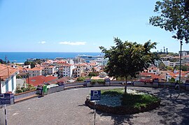 The city of Funchal as seen from the lookout at Largo das Cruzes in São Pedro