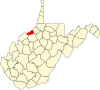 State map highlighting Pleasants County