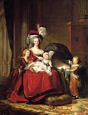 Marie Antoinette and her children by Élisabeth Vigée-Lebrun (1787)
