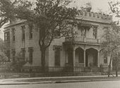 Murray Forbes Smith House at 201, now demolished. Childhood home of Alva Smith Vanderbilt, noted socialite.
