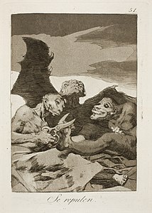 Capricho No. 51: Se repulen (They spruce themselves up)