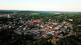 Aerial view of downtown Negaunee