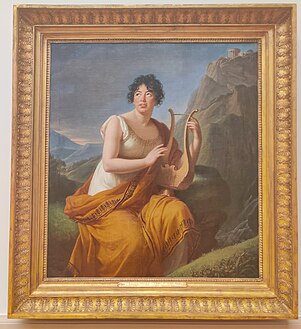 Portrait de Germaine de Staël en Corinne au Cap Misène by Elisabeth-Louise Vigee-Lebrun