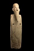 Figurine of a bearded man; 3800–3500 BC; breccia; from Upper Egypt; Musée des Confluences (Lyon, France)