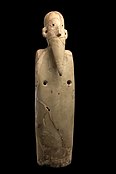 Figurine of a bearded man by the Naqada I culture, 3800–3500 BC, from Upper Egypt. Musée des Confluences (Lyon, France)