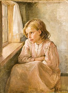 'Mädchen am Fenster - Antonina Rzhevskaya