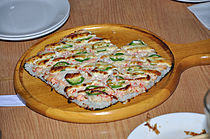 A different kind of "sushi pizza" from a restaurant in Hawaii