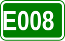 Zeichen der Europastraße 008