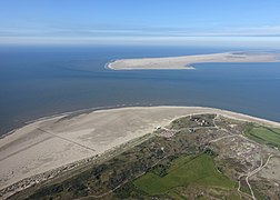 Aerial view of southern part of Vlieland from Texel