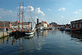 Harbour of Wismar, a historical Hanseatic city sharing its World Heritage Site status with Stralsund