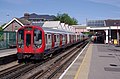 Image 20A Metropolitan line S8 Stock at Amersham in London (from Railroad car)