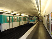 MF 67 rolling stock on Line 5 at Campo Formio
