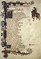 The beginning of The Knight's Tale from the Ellesmere Manuscript