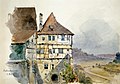 Kloster am 3. Oktober 1854 – Aquarell von General Eduard von Kallee
