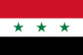 Flagge der Vereinigten Arabischen Republik von 1963, in Syrien bis 1972, im Irak bis 1991