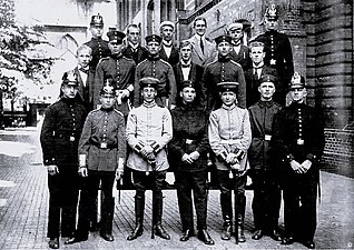 War volunteers of the Katharineum on 17 August 1914 (World War I)