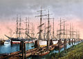 Der Segelschiffhafen des Hamburger Hafens um 1900.