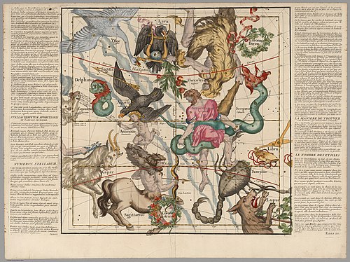 Plate 5 of Ignace-Gaston Pardies's celestial atlas