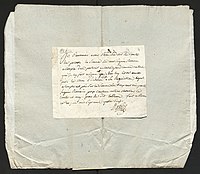 Receipt issued by David to Potocki for the sale of an artwork in Rome in 1780