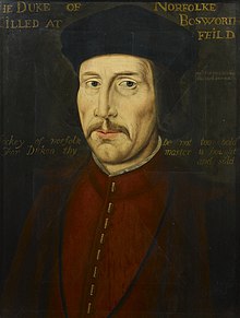 An oil portrait of the Duke of Norfolk, whom Savage is said to have slain in battle
