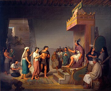 El descubrimiento del pulque (1869) by José María Obregón