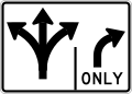 R3-H8bu Lane Use Control Sign (LTR-R)