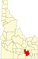 Map of Idaho highlighting Power County