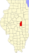 State map highlighting Piatt County