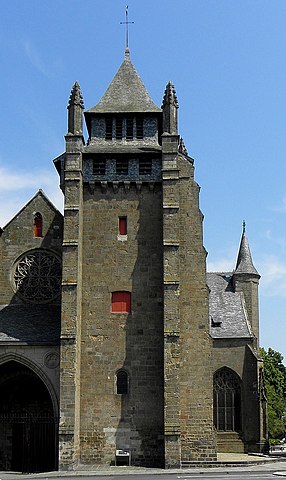 The "Tour Marie" of the Cathédrale Saint-Étienne in Saint-Brieuc.
