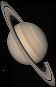 Voyager 2 Saturn approach view