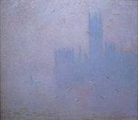 Seagulls, the River Thames and the Houses of Parliament, 1904, Pushkin Museum