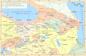 Map of the Shaddadids ( ,  ), 11th-12th centuries CE