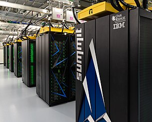 The OLCF's IBM AC922 Summit supercomputer.