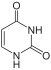 Chemical structure of uracil