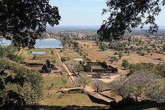 View from near the top of Wat Phou