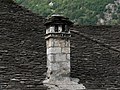 Chimney of a traditional house in the village.