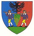 Wappen von Poysdorf AT mit Kalebstraube