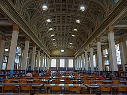 This is a photograph of the Reading Room inside the Barr Smith Library at the University of Adelaide.