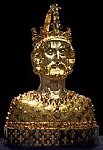 Reliquary bust of Charlemagne (gold, Aachen Cathedral treasury, c. 1350)