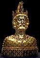 Imperial crown on the head of the Charlemagne reliquary in Aachen