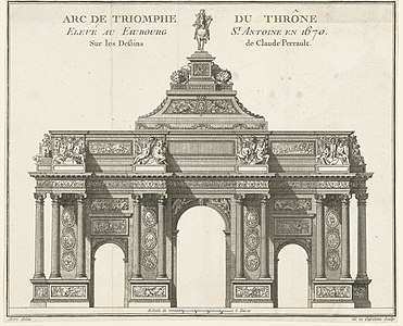 Design for the Arc de Triomphe du Thrône on the Rue Saint-Antoine, 1670