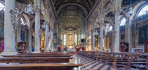 Interior view of the Santa Maria delle Grazie church