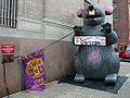 Image 36AFL–CIO unions protest outside Verizon headquarters in Philadelphia using a giant inflatable rat.