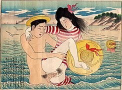 Terazaki Kōgyō (1866–1919): Izumo no chigiri (Die Versprechen von Izumo), 1899